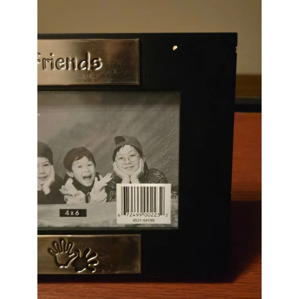 Inspirations by Heirloom Friends Black Wood 4x6 Picture Frame Silver Accents
